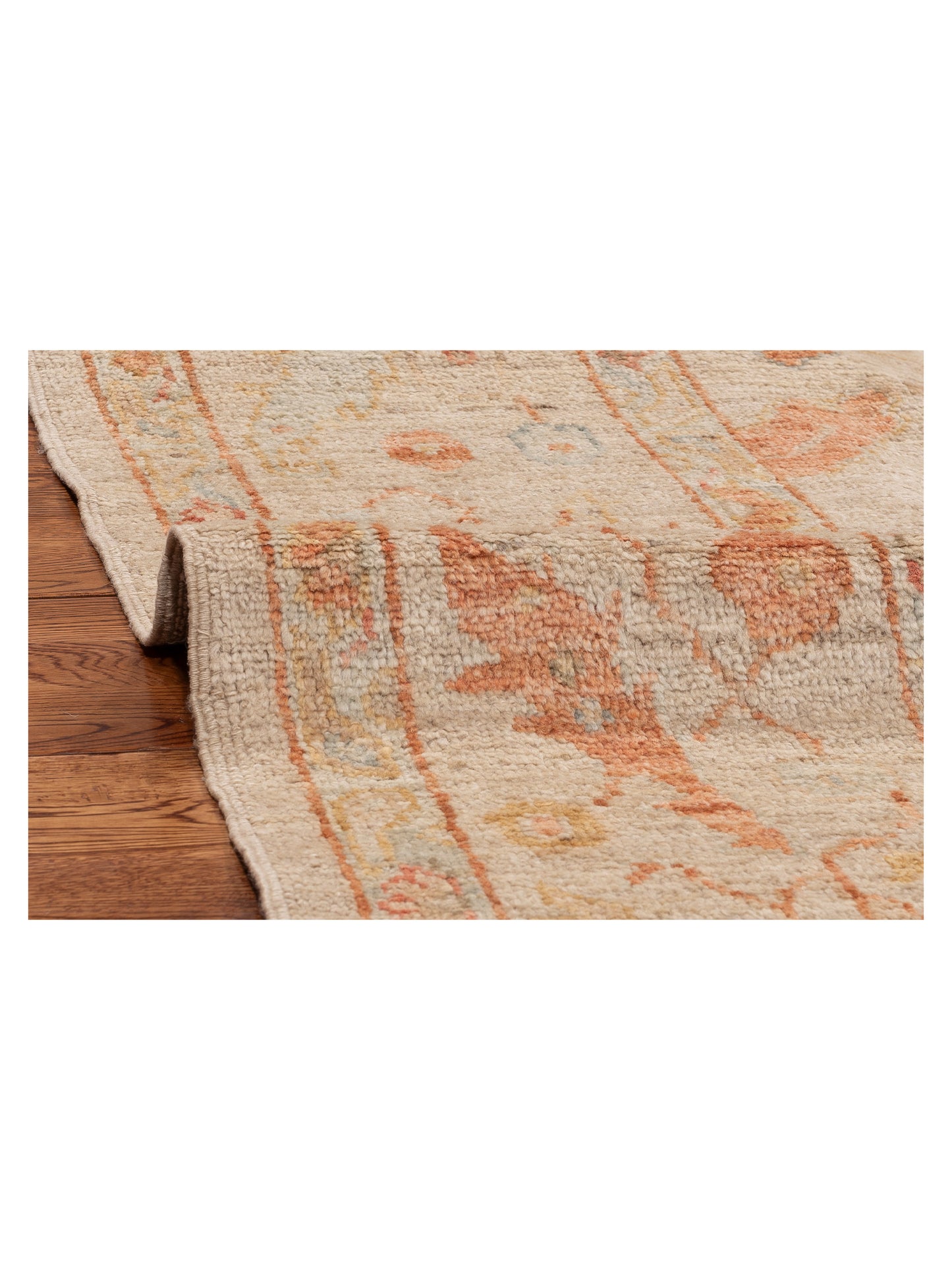 Angora Oushak 150203 Cream Cream 8.2x10 Hand Knotted Rug