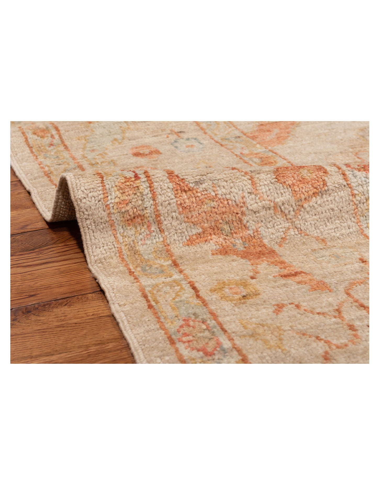 Angora Oushak 150203 Cream Cream 8.2x10 Hand Knotted Rug