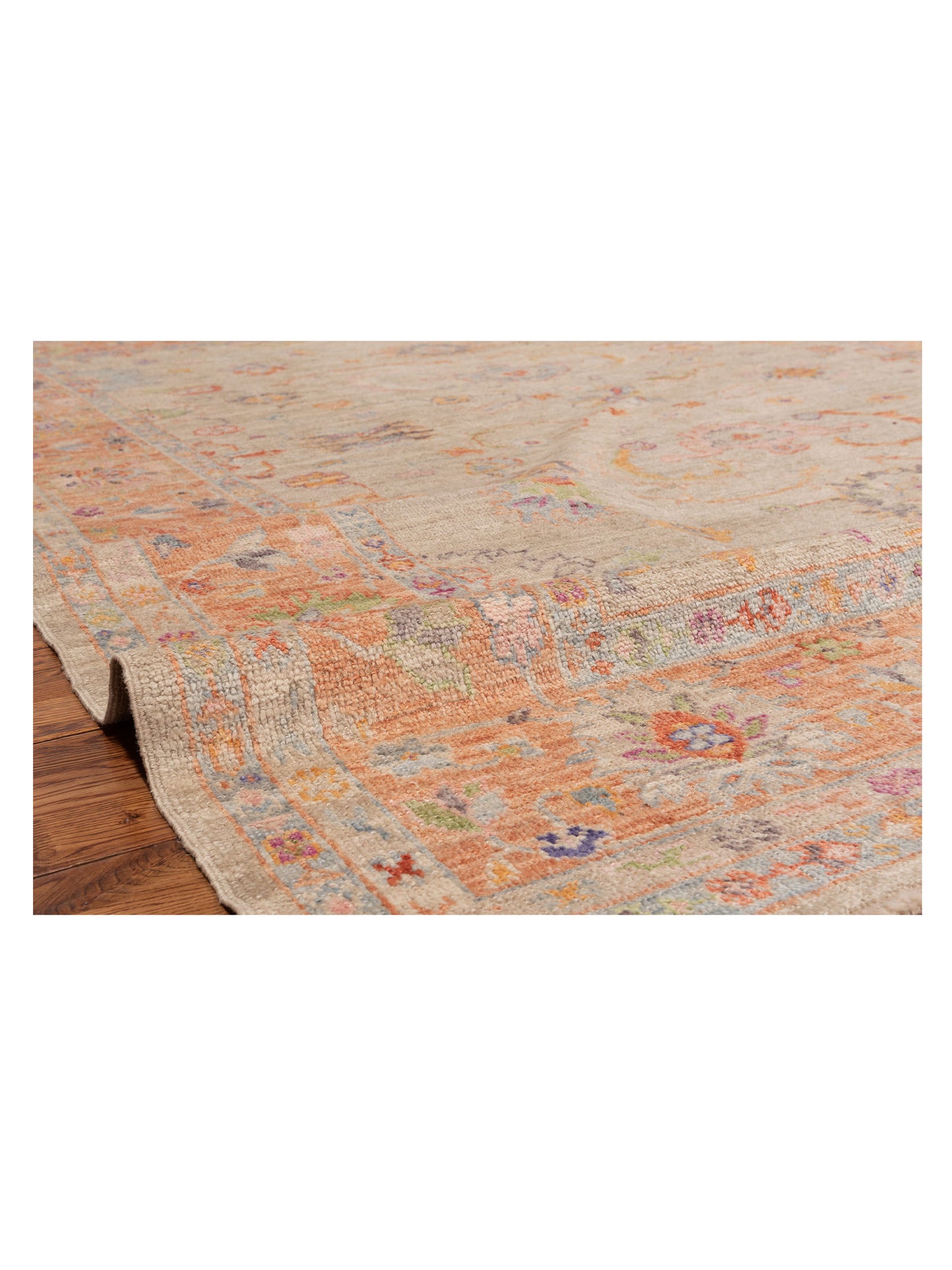 Angora Oushak 150266 Silver Pink 8.1x9.10 Hand Knotted Rug