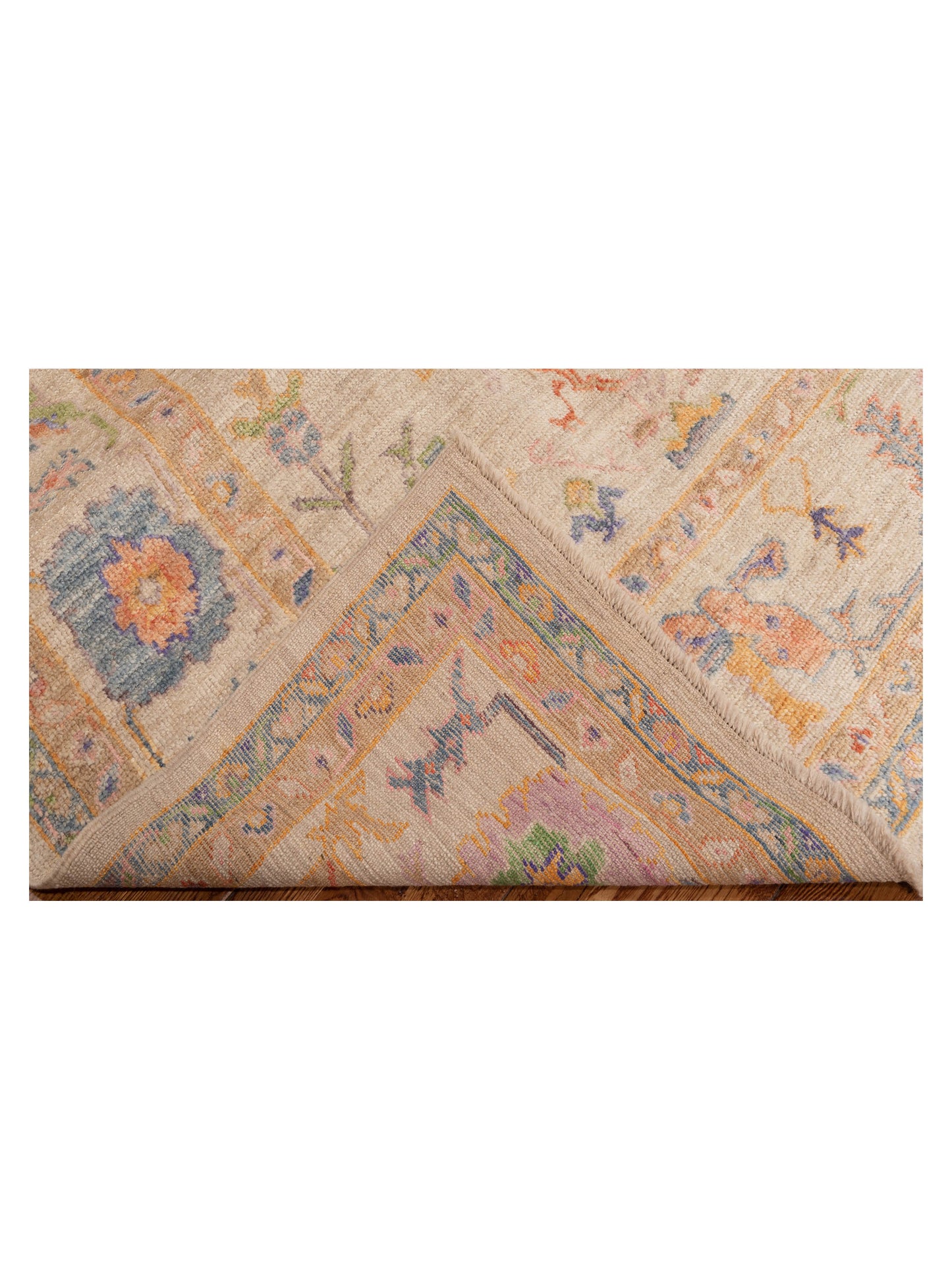 Angora Oushak 150280 Beige Beige 8x9.11 Hand Knotted Rug