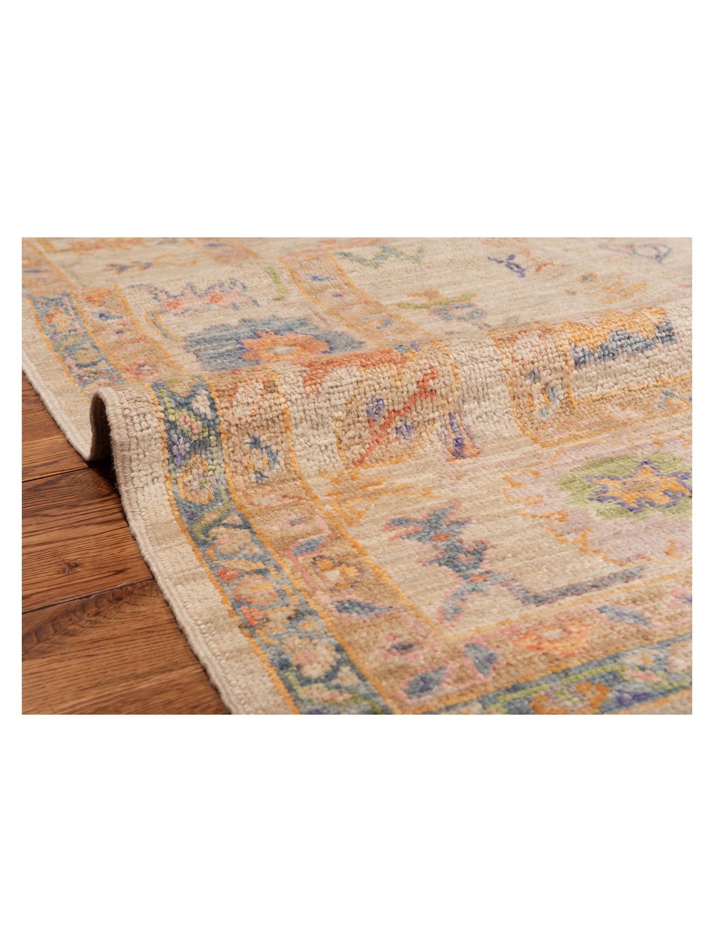 Angora Oushak 150280 Beige Beige 8x9.11 Hand Knotted Rug