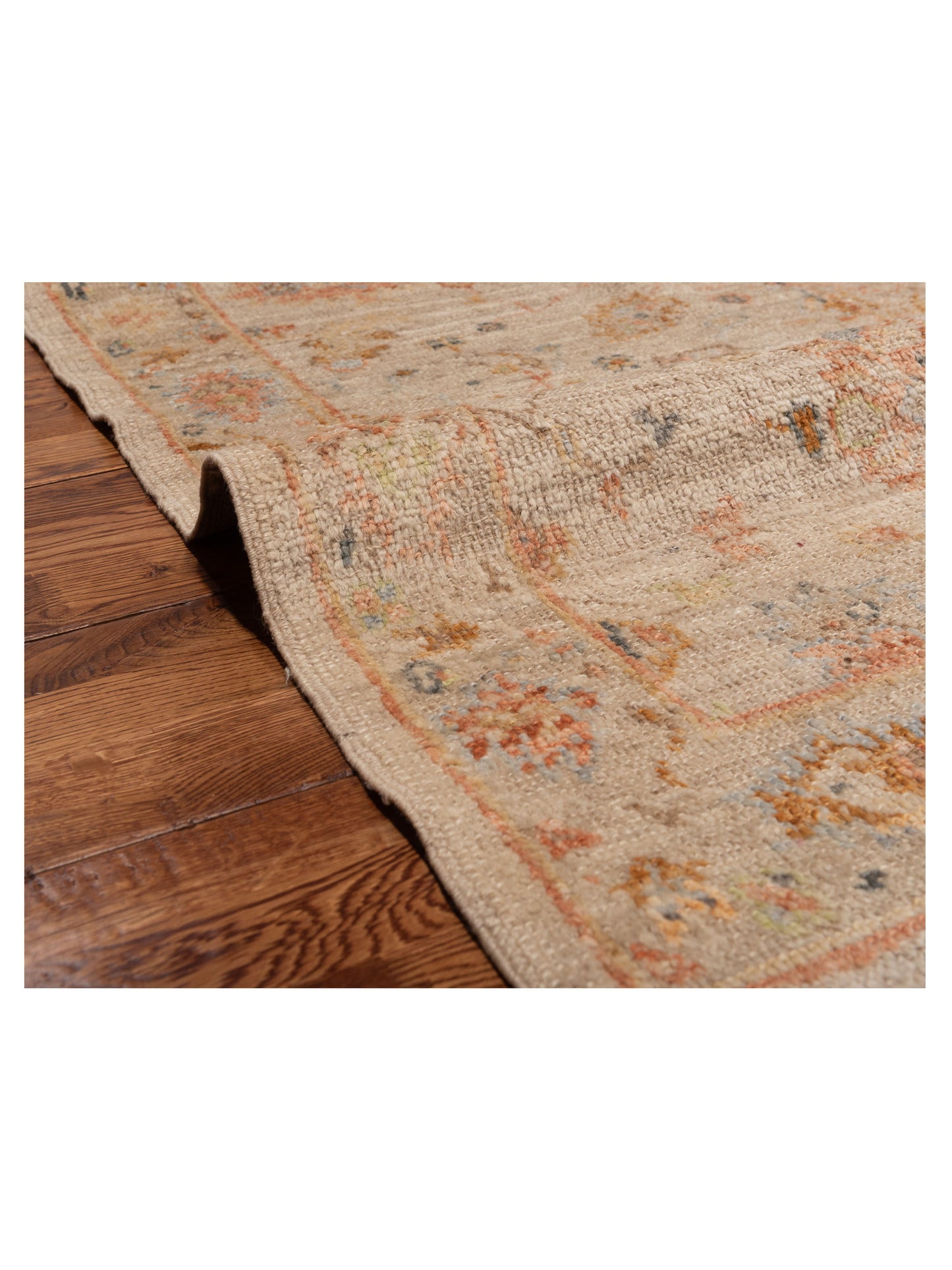 Angora Oushak 150303 Beige Brown 2.8x13.10 Hand Knotted Rug