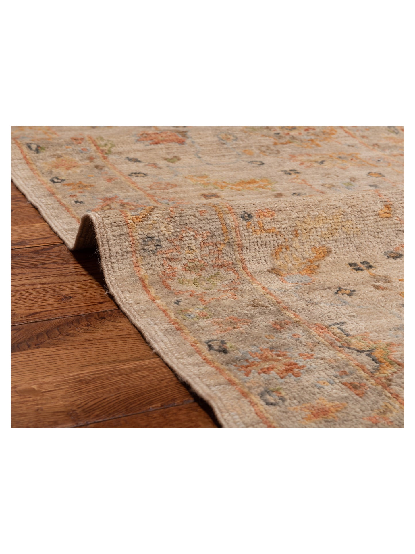 Angora Oushak 150307 Beige Brown 2.7x11.11 Hand Knotted Rug