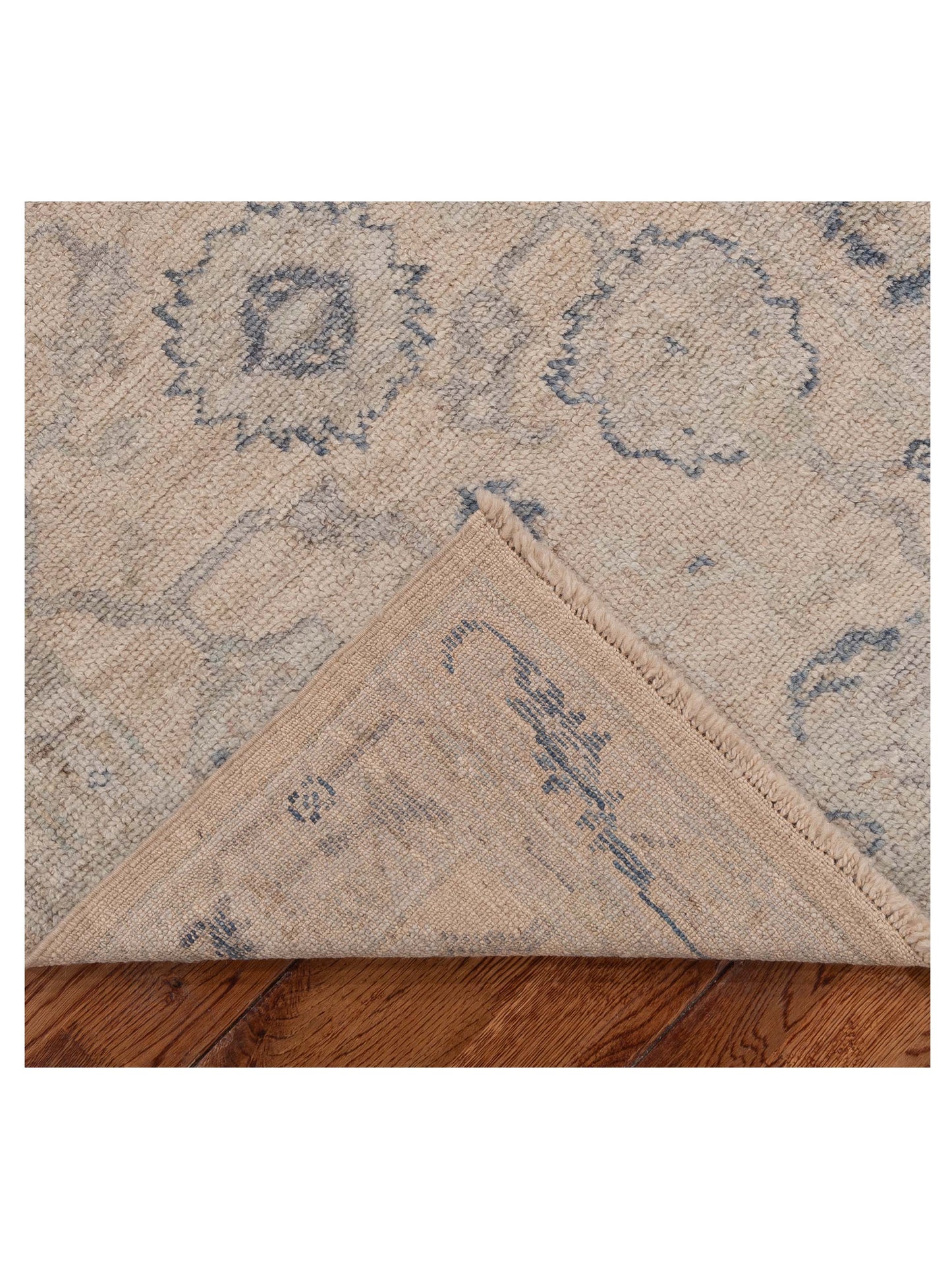 Angora Oushak 150335 Ivory Brown 2.9x7.10 Hand Knotted Rug