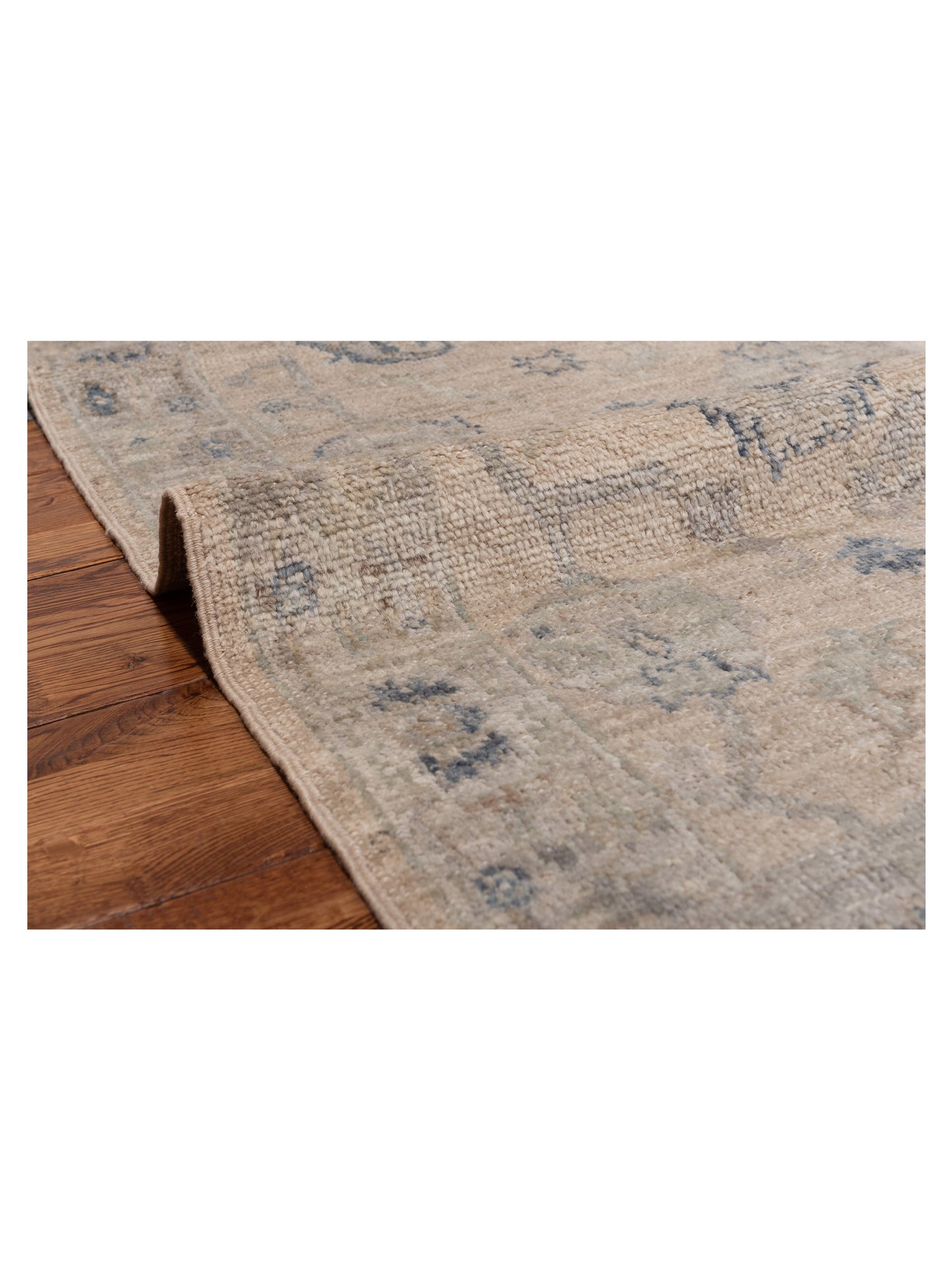 Angora Oushak 150335 Ivory Brown 2.9x7.10 Hand Knotted Rug