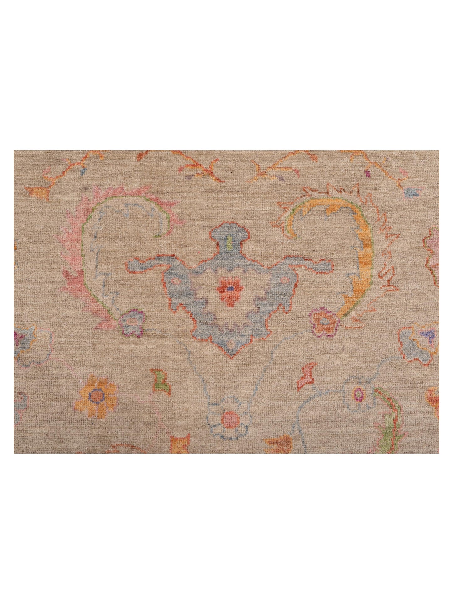 Angora Oushak 150337 Beige Orange 10.1x13.10 Hand Knotted Rug