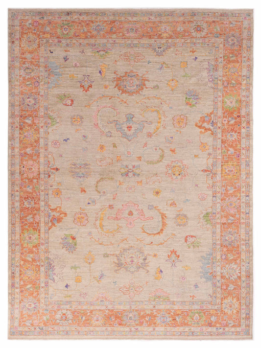 Anadol Angora Oushak  Beige Orange Traditional
