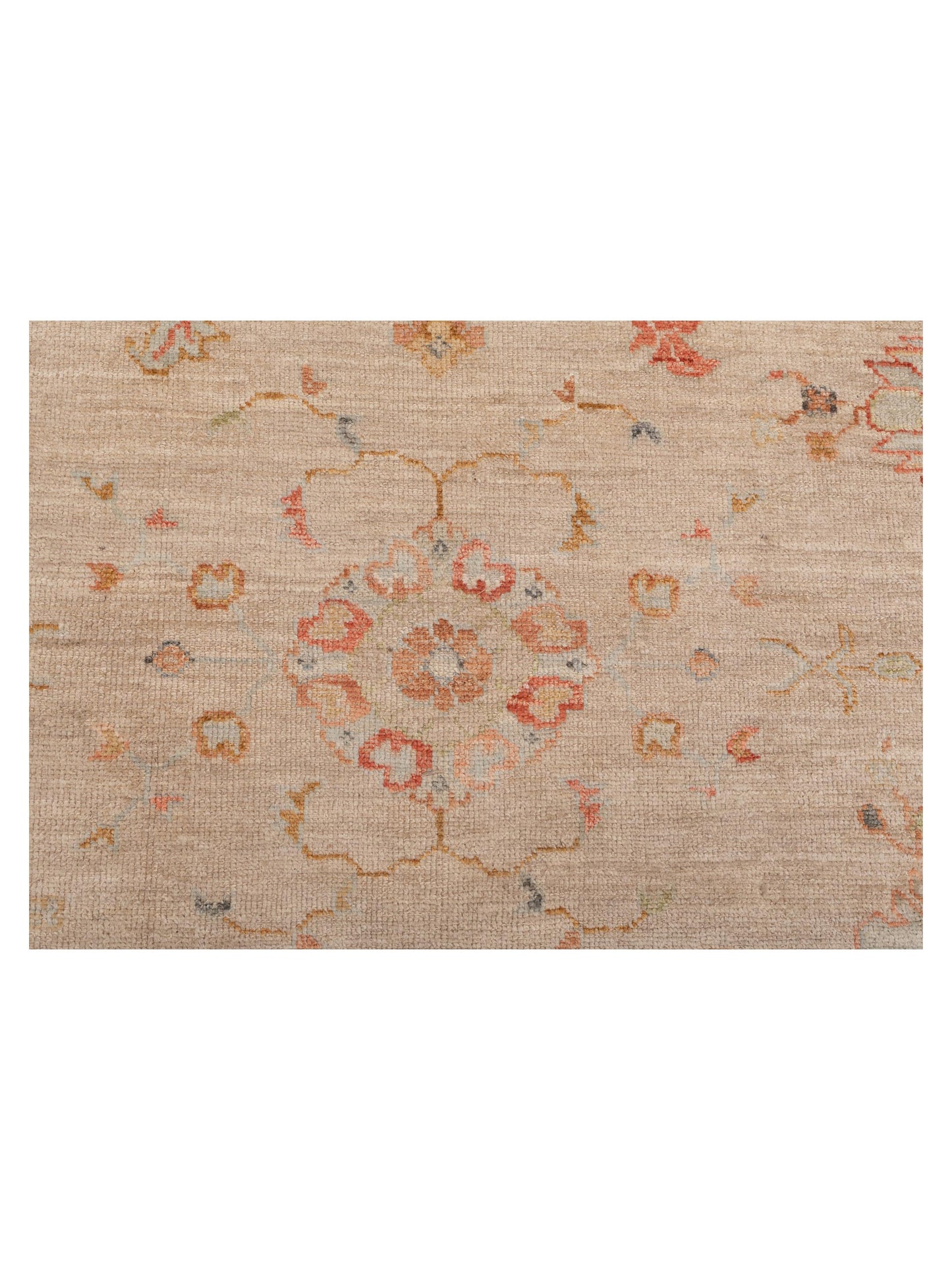 Angora Oushak 150350 Beige Beige 9.4x11.11 Hand Knotted Rug