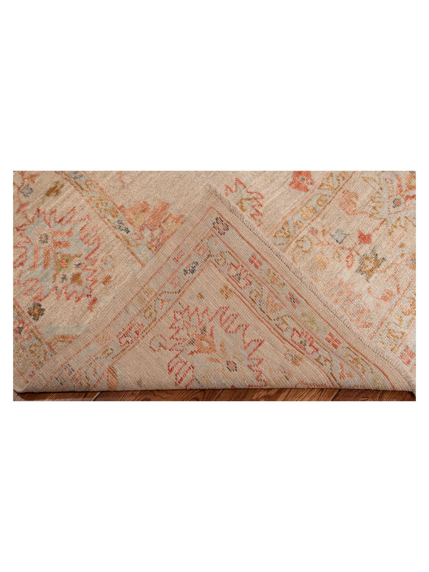 Angora Oushak 150350 Beige Beige 9.4x11.11 Hand Knotted Rug