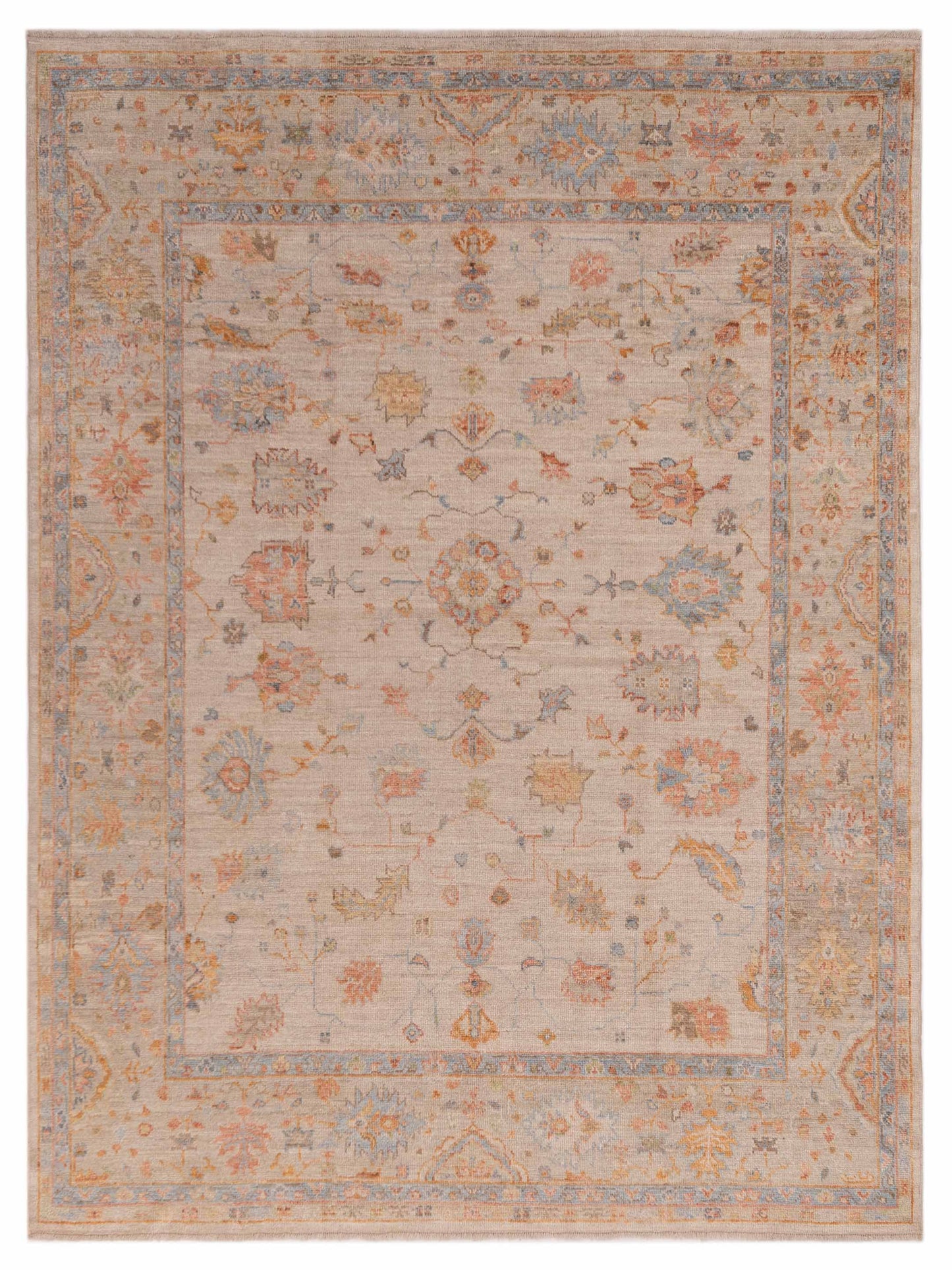 Anadol Angora Oushak Beige Brown Traditional