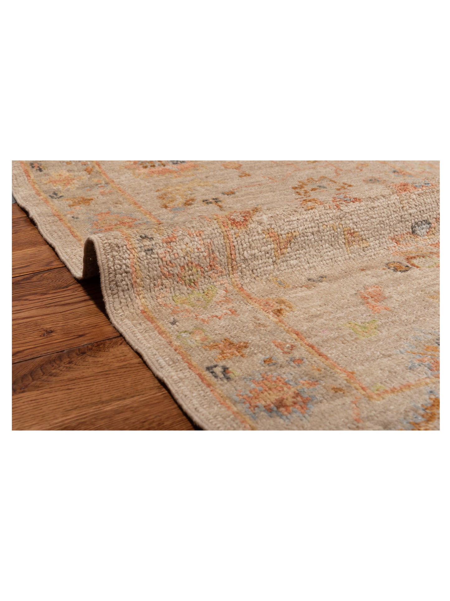 Angora Oushak 150377 Beige Brown 2.8x13.9 Hand Knotted Rug