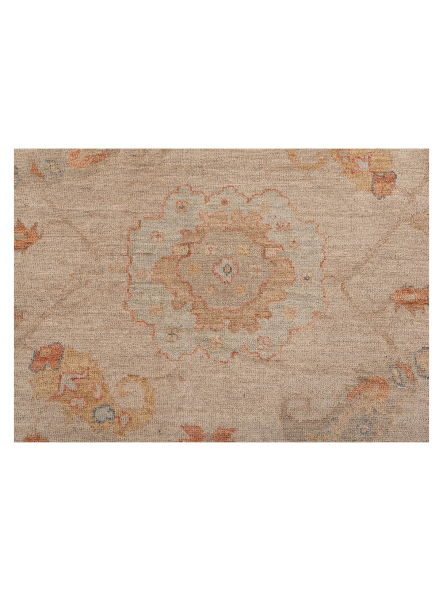 Angora Oushak 150384 Beige Beige 10x13.9 Hand Knotted Rug