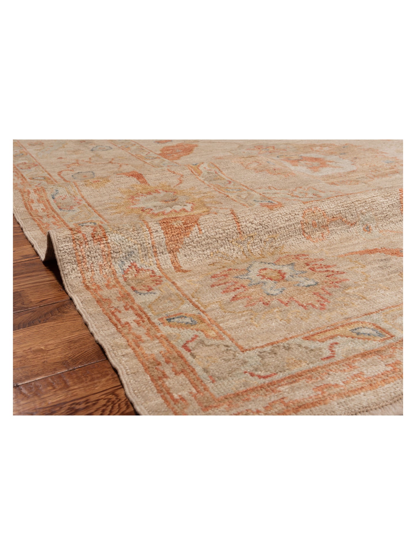Angora Oushak 150384 Beige Beige 10x13.9 Hand Knotted Rug