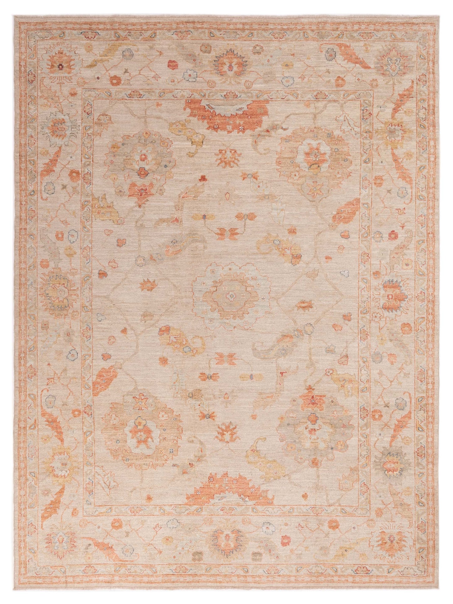 Anadol Angora Oushak Beige Beige Traditional
