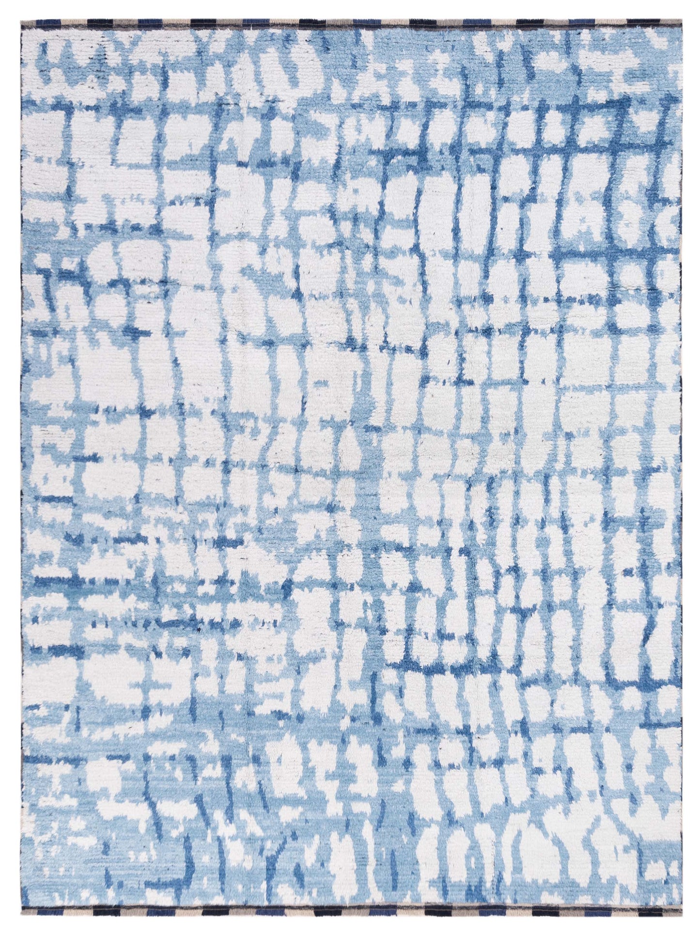 Pasha Atlas Ivory Blue Contemporary