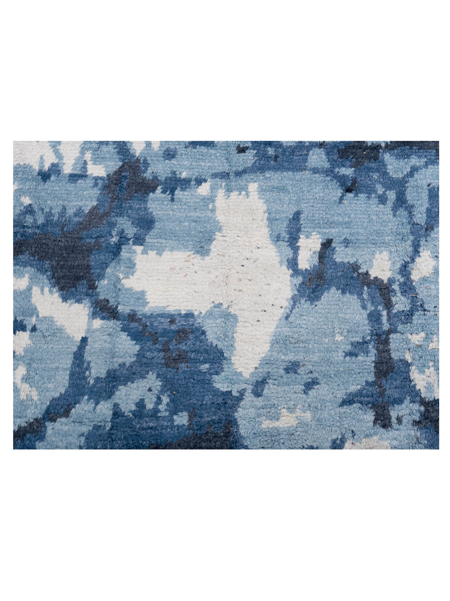 Atlas Kerime Blue Ivory 8x9.11 Hand Knotted Rug