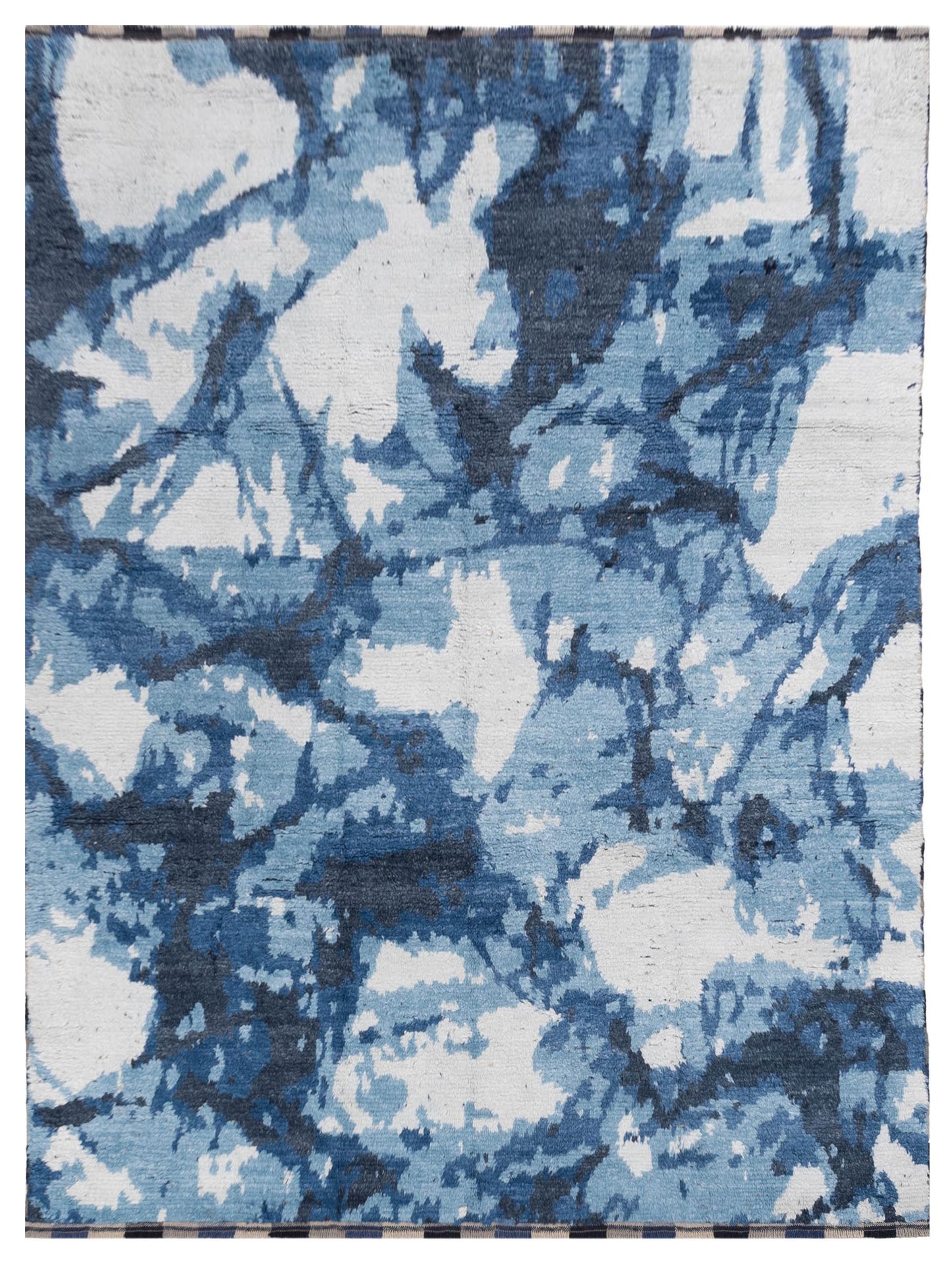 Pasha Atlas Blue Ivory Contemporary