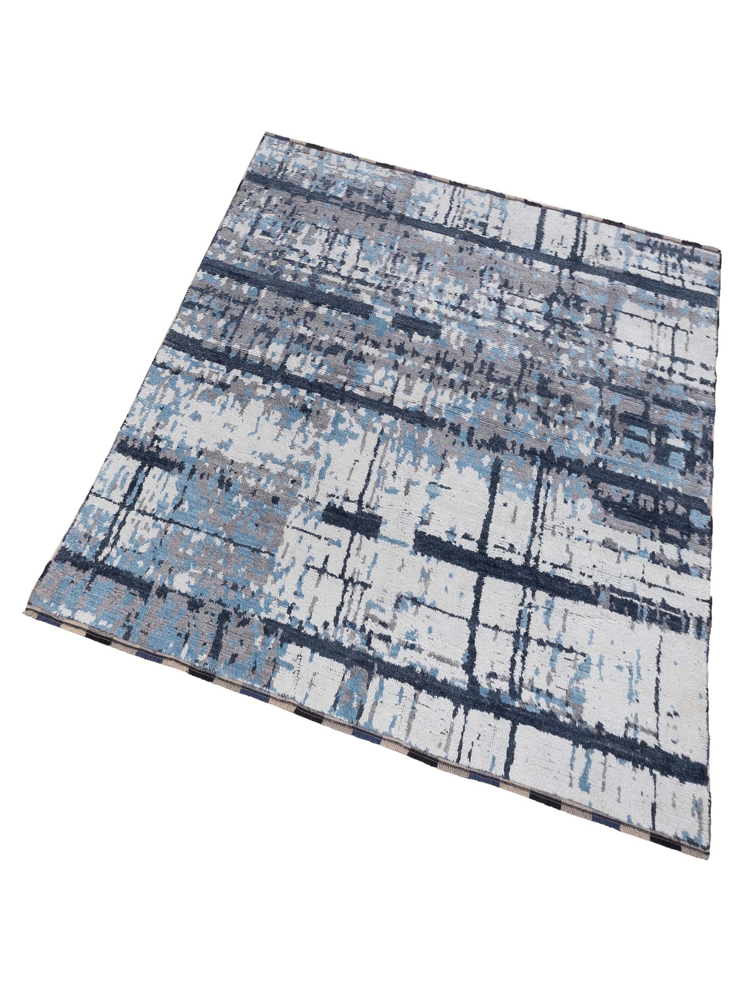 Atlas Beren Gray Ivory 7.11x9.9 Hand Knotted Rug