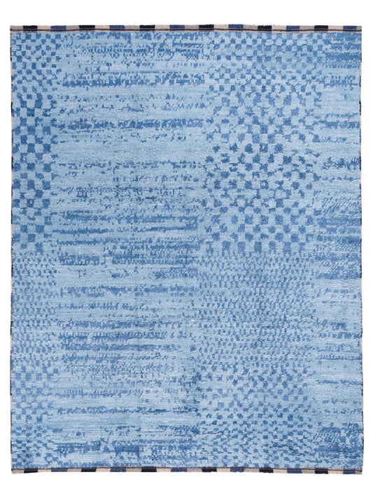 Atlas 150389 Blue Blue 7.10x9.10 Hand Knotted Rug