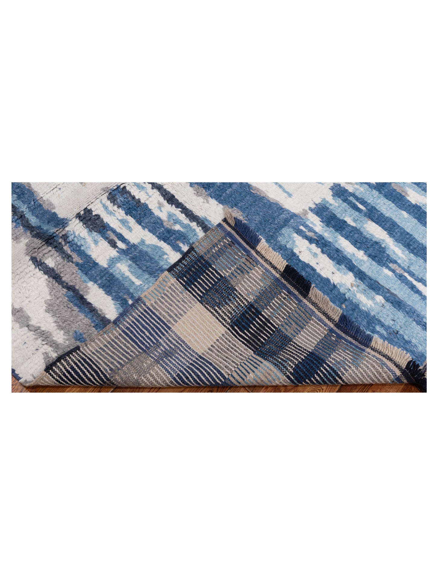 Atlas Asya Blue Ivory 8x9.9 Hand Knotted Rug
