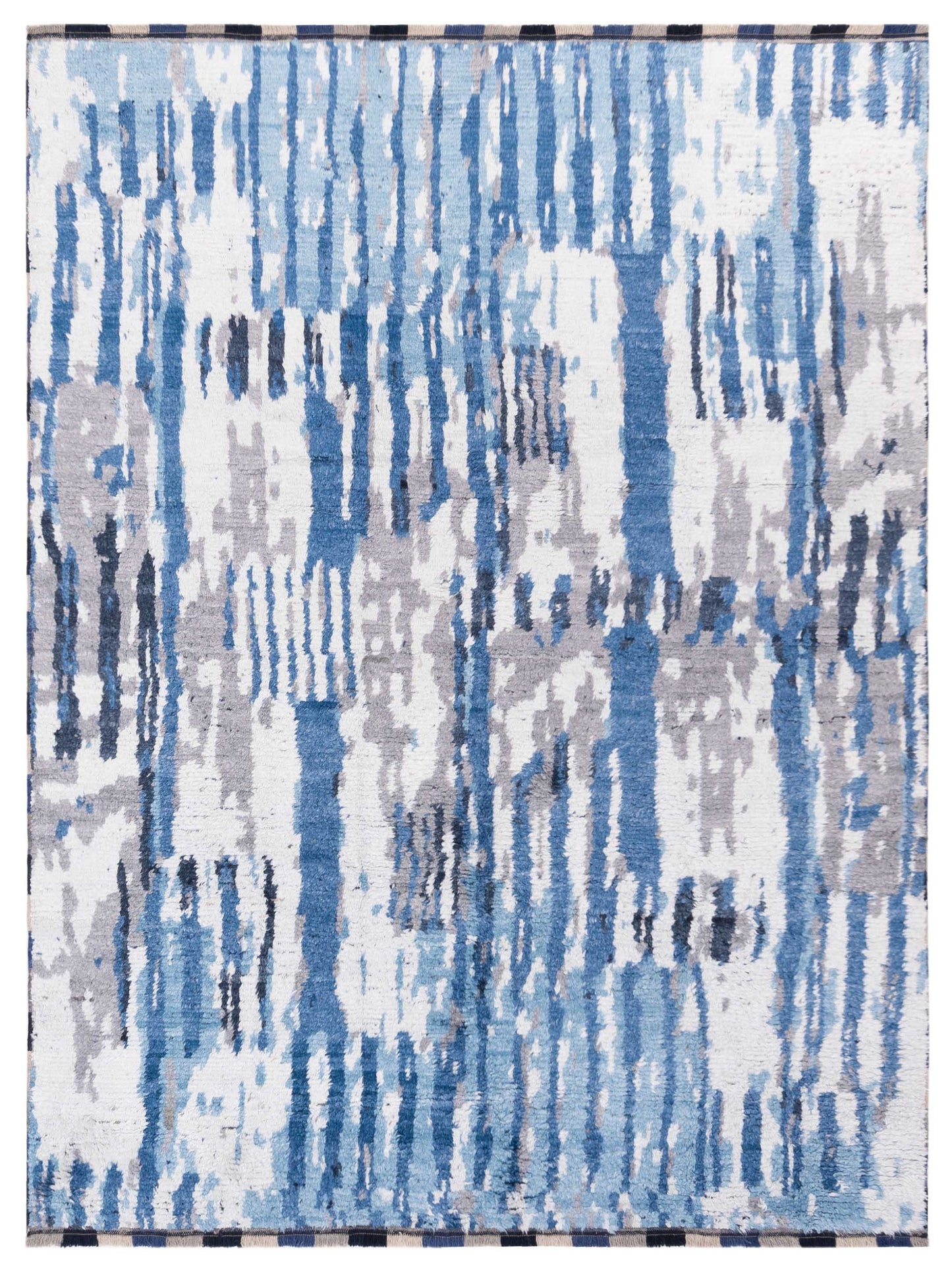 Pasha Atlas Blue Ivory Contemporary