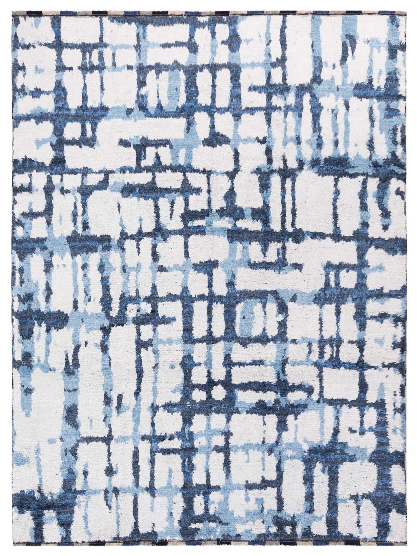 Pasha Atlas Ivory Blue Contemporary