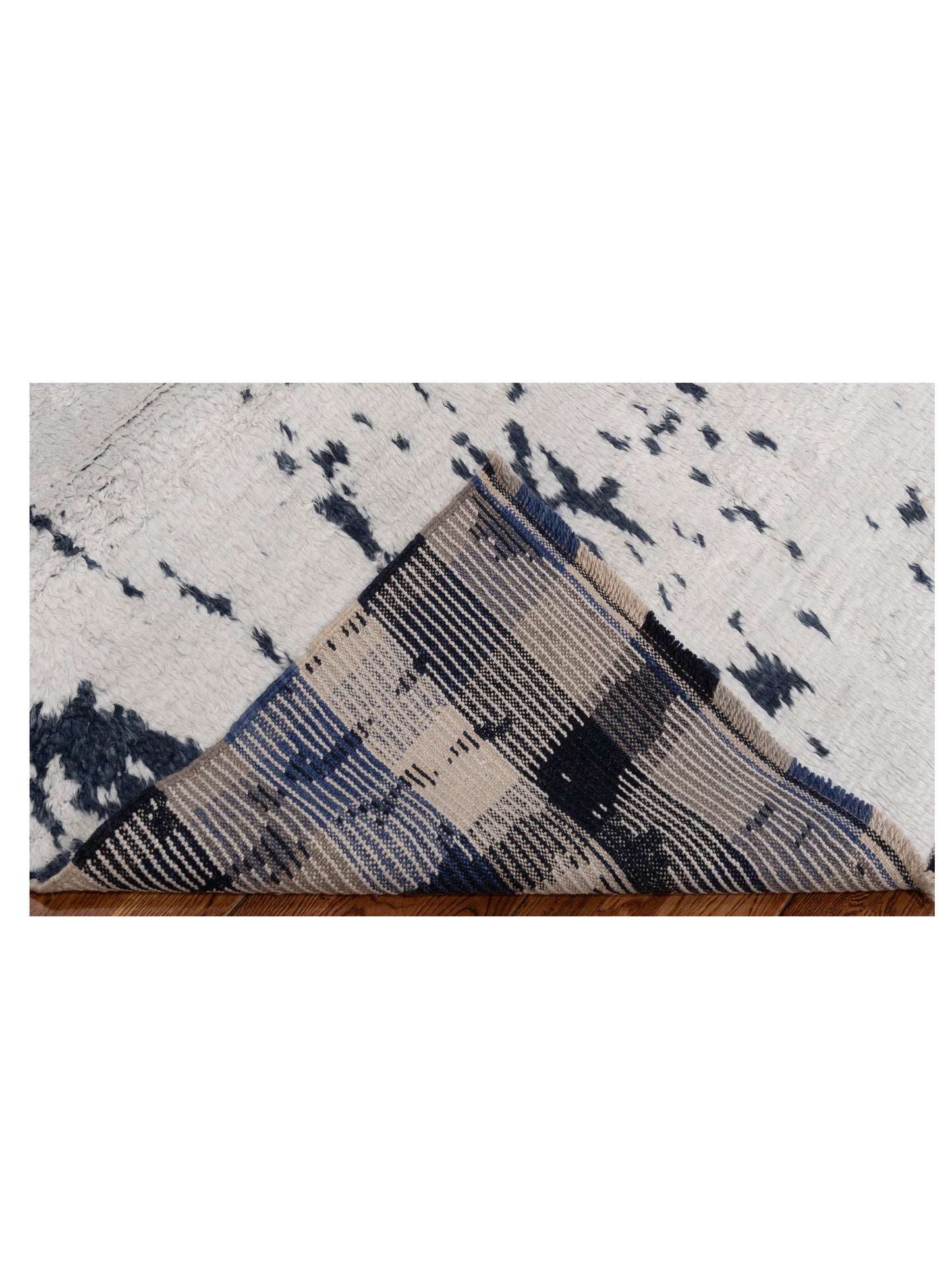 Atlas Banu Ivory Blue 7.10x9.6 Hand Knotted Rug