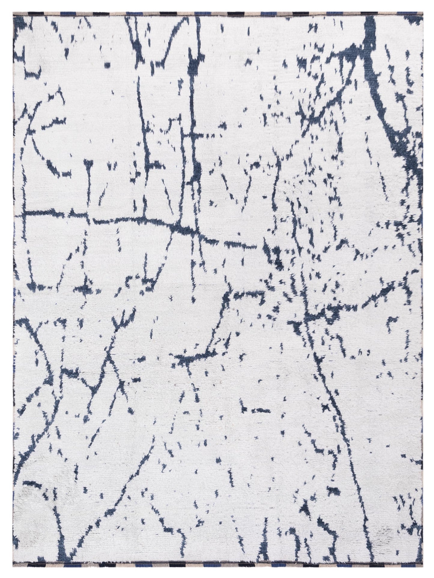 Pasha Atlas Ivory Blue Contemporary