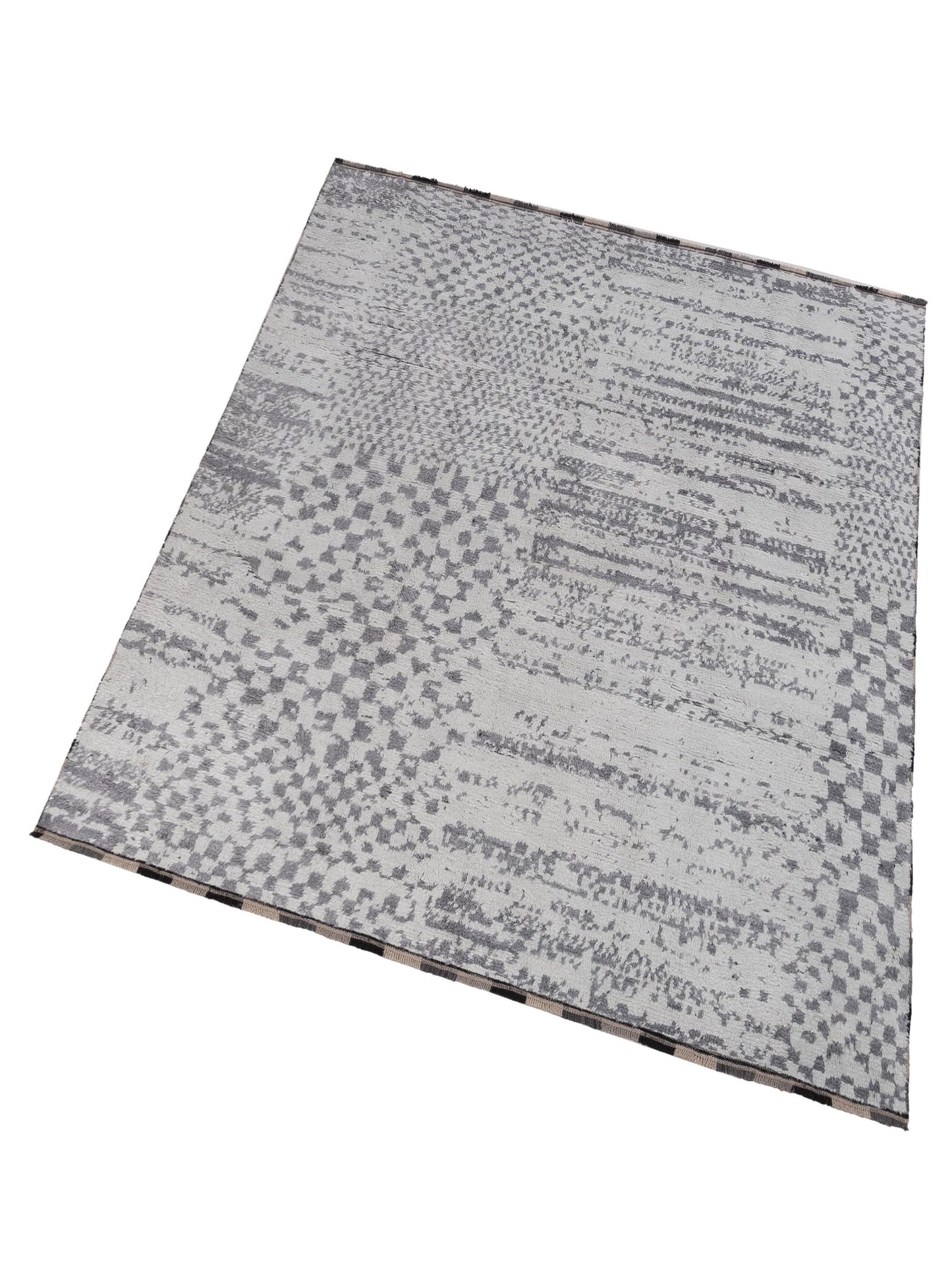 Atlas Derya Ivory Gray 8.3x9.7 Hand Knotted Rug