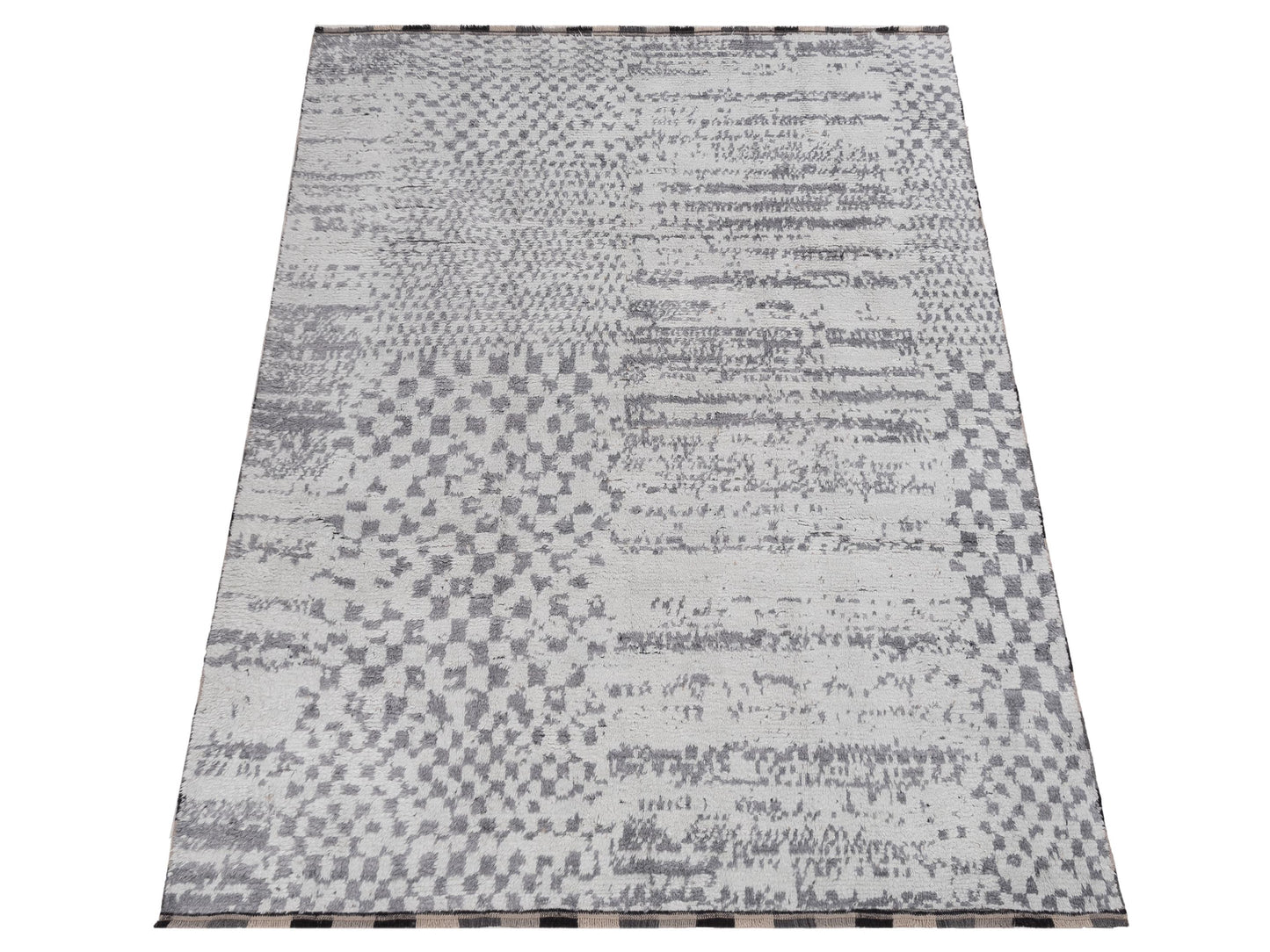 Atlas Derya Ivory Gray 8.3x9.7 Hand Knotted Rug