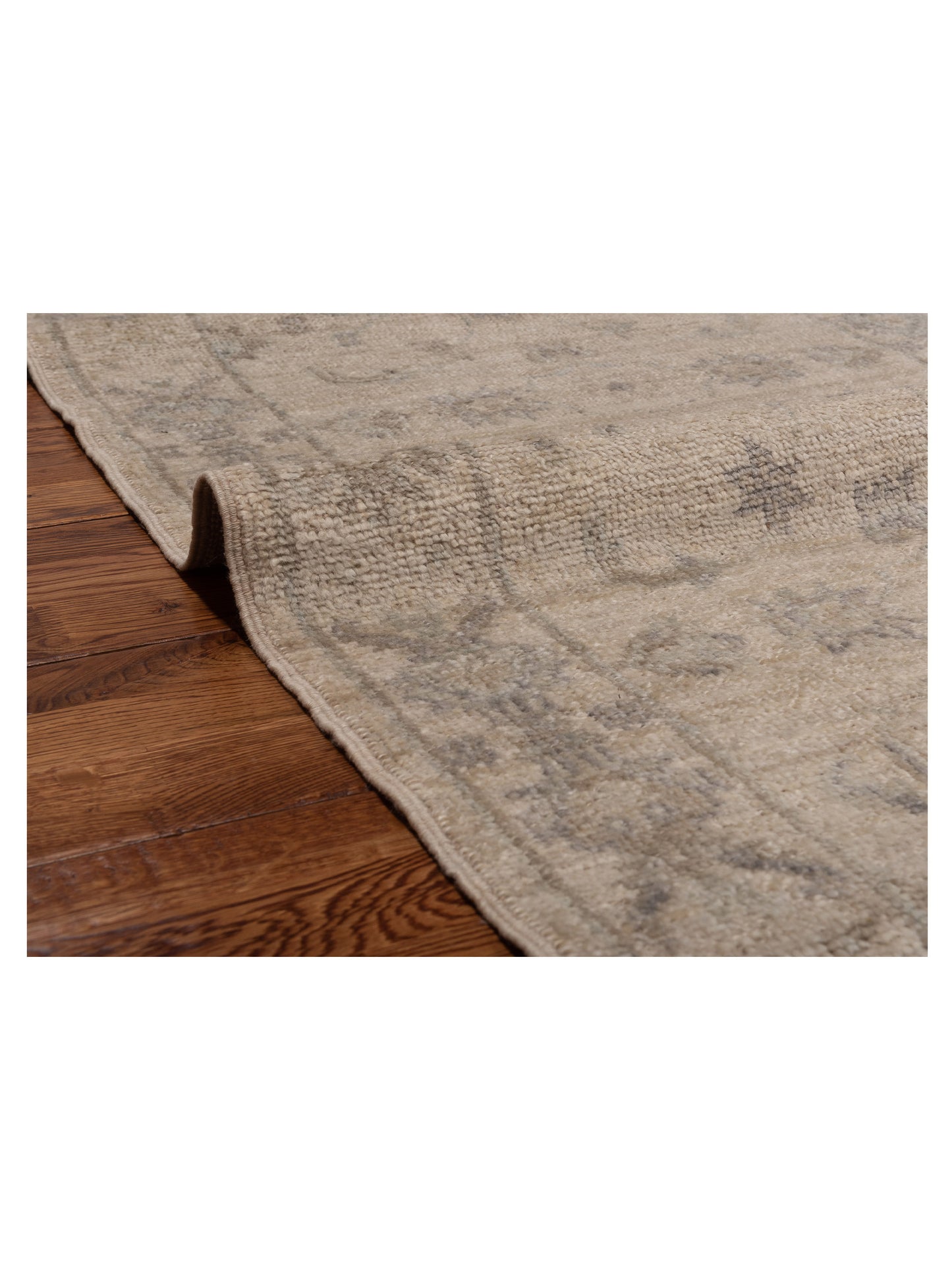 Angora Oushak 150410 Ivory Ivory 2.8x6.4 Hand Knotted Rug
