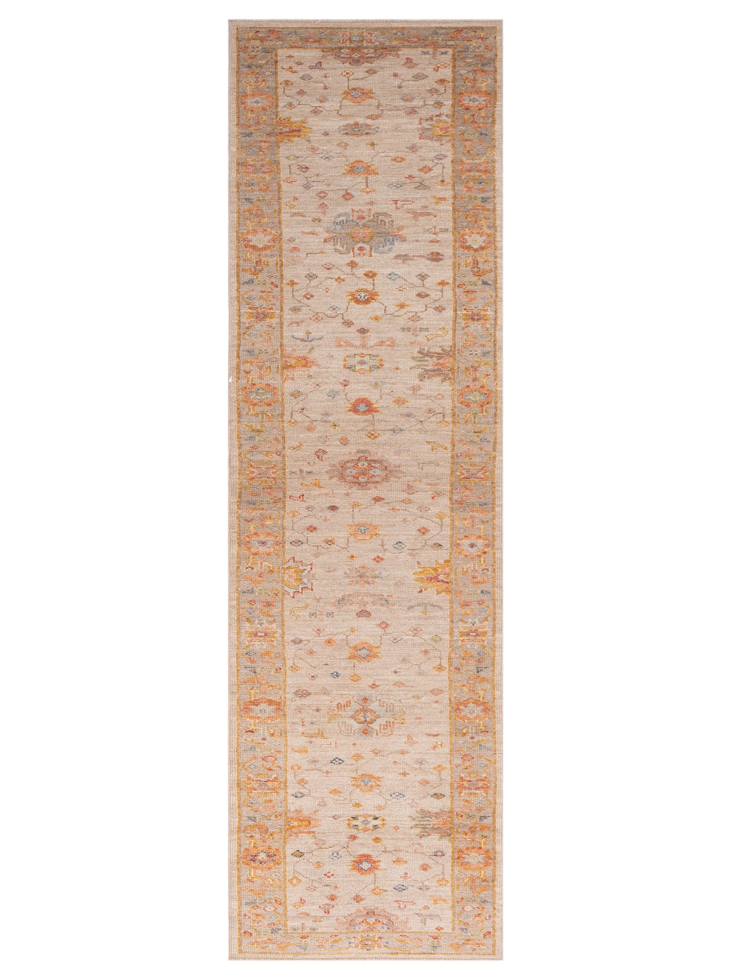Anadol Angora Oushak Beige Brown Traditional