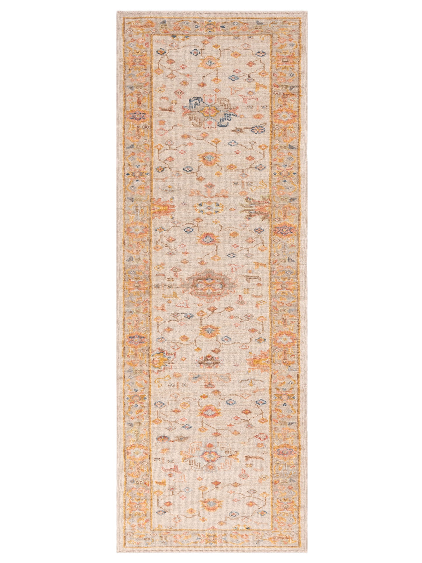 Anadol Angora Oushak Beige Brown Traditional