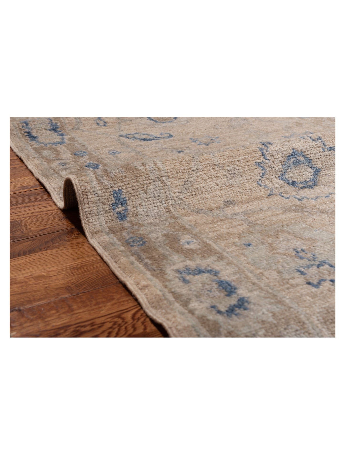 Angora Oushak 150425 Beige Brown 2.9x8.2 Hand Knotted Rug
