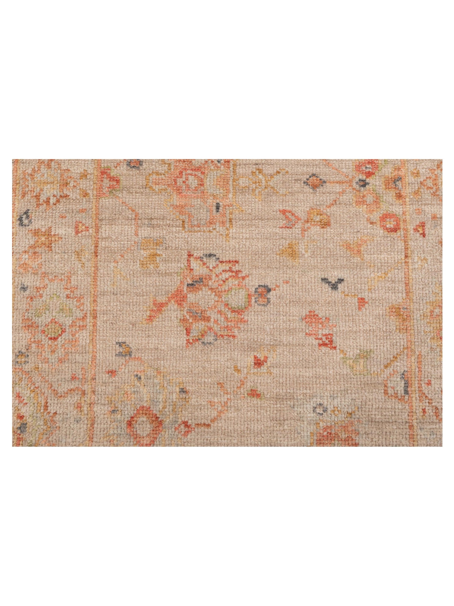 Angora Oushak 150426 Beige Beige 2.9x11.8 Hand Knotted Rug