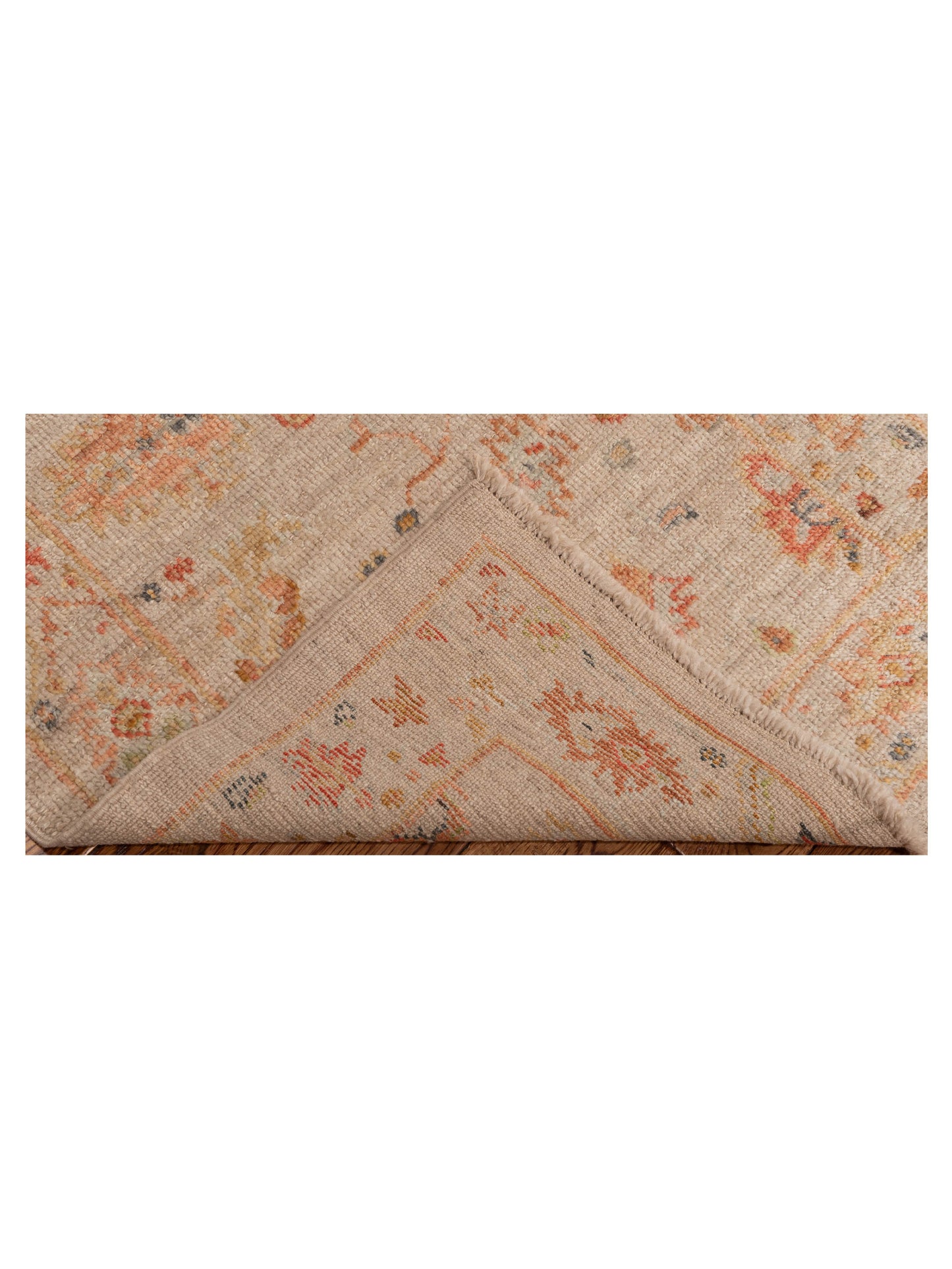 Angora Oushak 150426 Beige Beige 2.9x11.8 Hand Knotted Rug