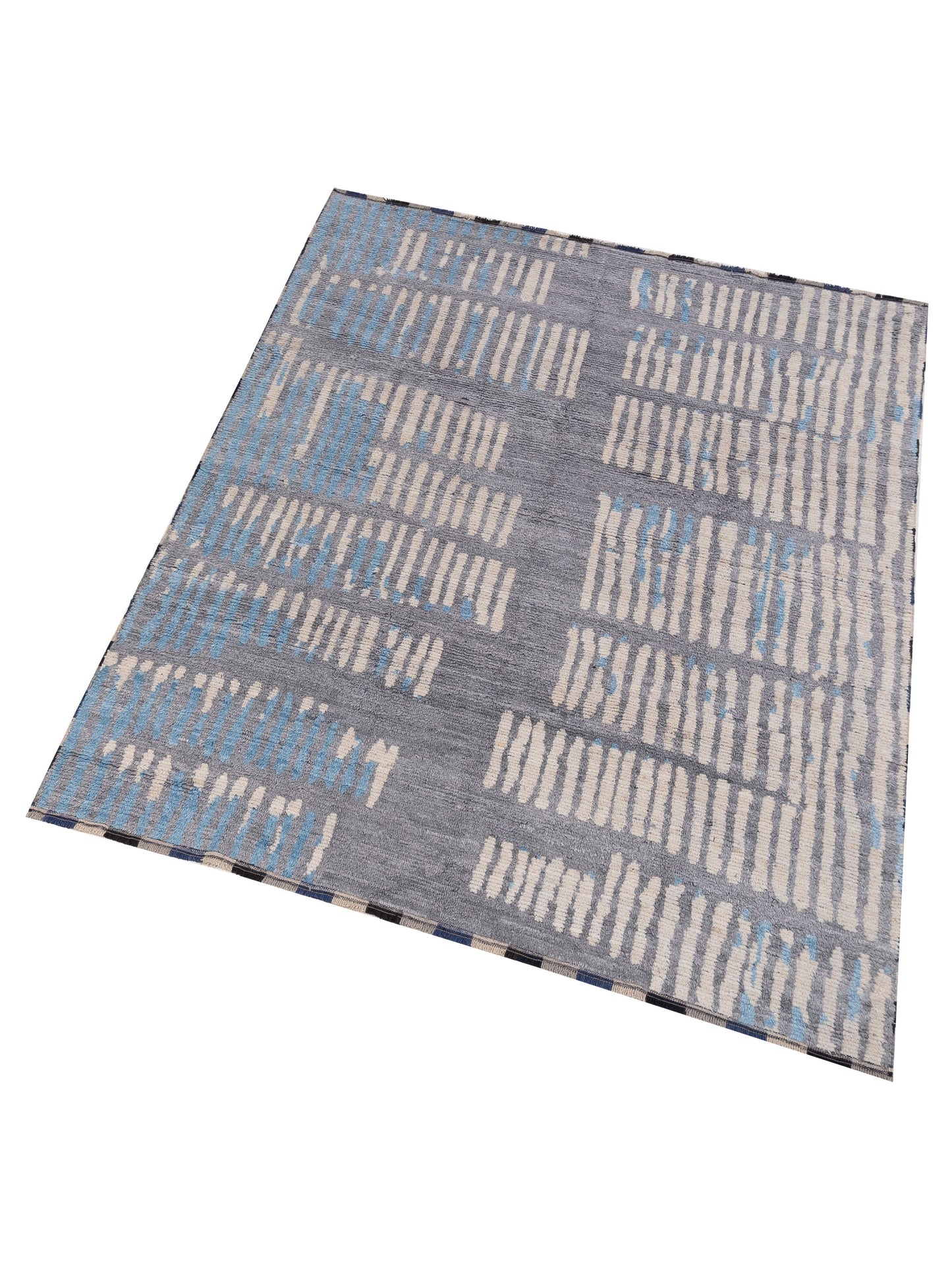 Atlas 150436 Gray Ivory 7.10x9.9 Hand Knotted Rug