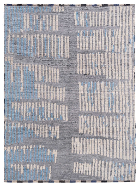 Atlas 150436 Gray Ivory 7.10x9.9 Hand Knotted Rug
