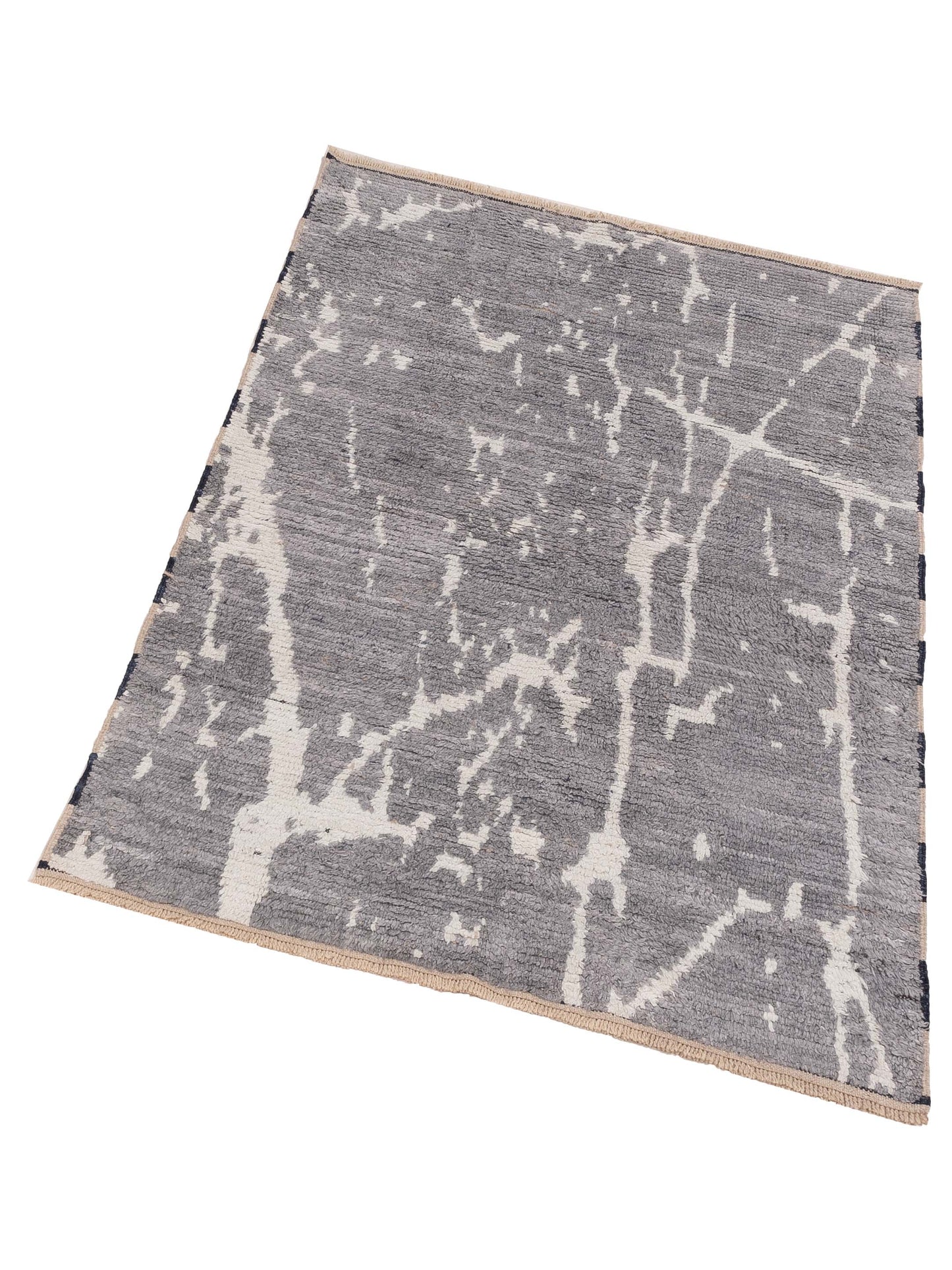 Atlas 150437 Gray Ivory 4x5.10 Hand Knotted Rug