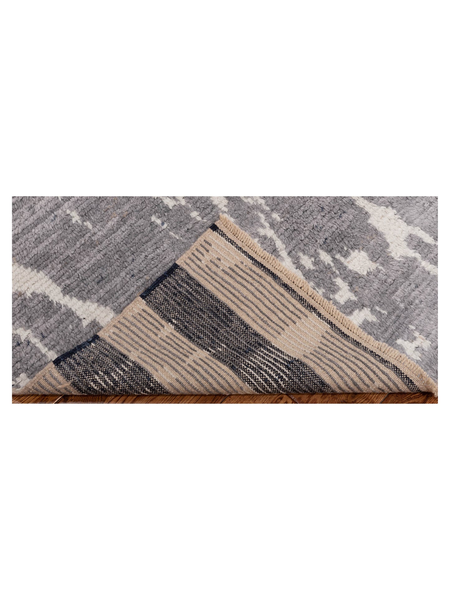 Atlas 150437 Gray Ivory 4x5.10 Hand Knotted Rug