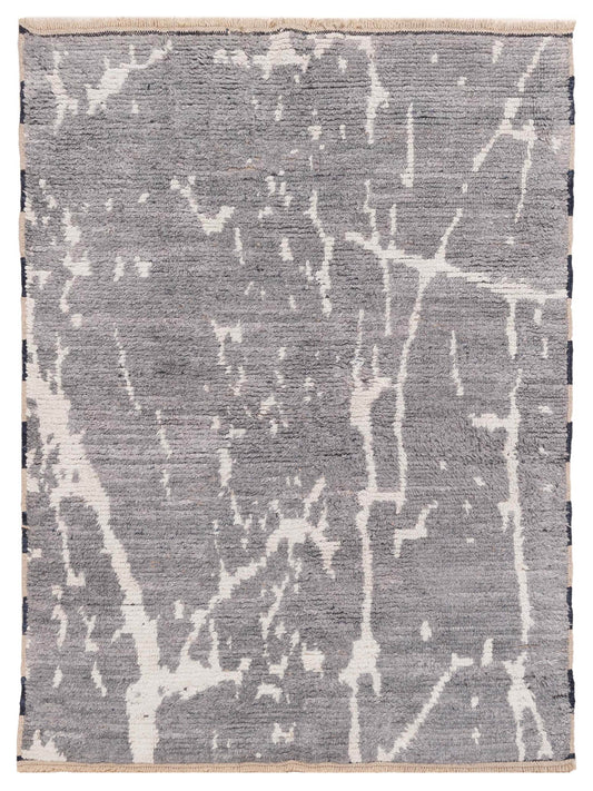 Atlas 150437 Gray Ivory 4x5.10 Hand Knotted Rug