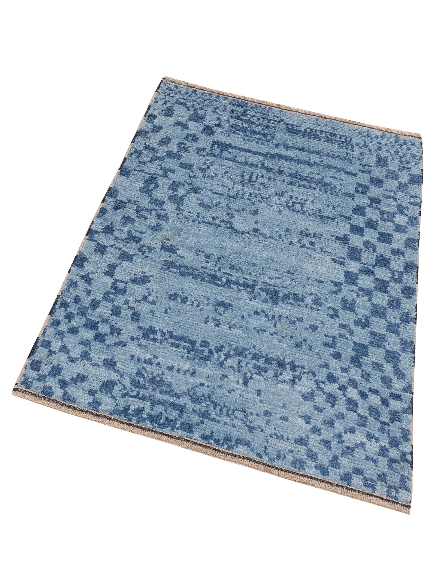 Atlas 150438 Blue Blue 3.11x5.10 Hand Knotted Rug
