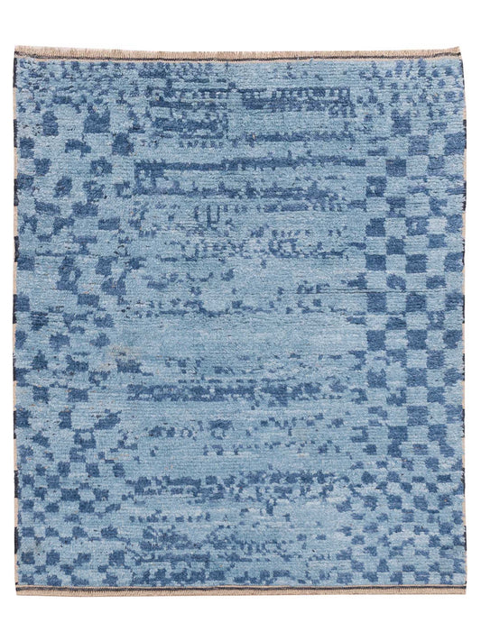 Atlas 150438 Blue Blue 3.11x5.10 Hand Knotted Rug