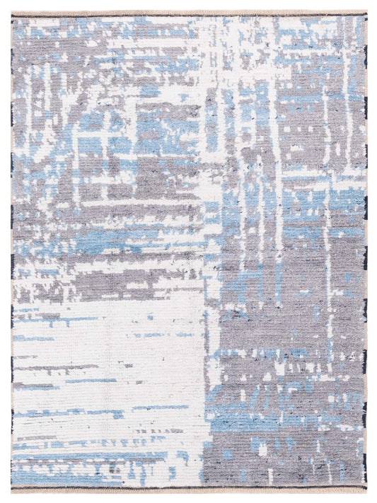 Atlas 150441 Ivory Gray 4x6.1 Hand Knotted Rug