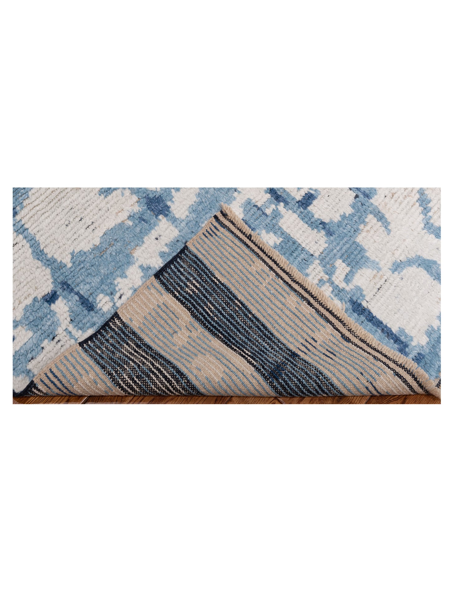 Atlas Beren Ivory Blue 4x6 Hand Knotted Rug