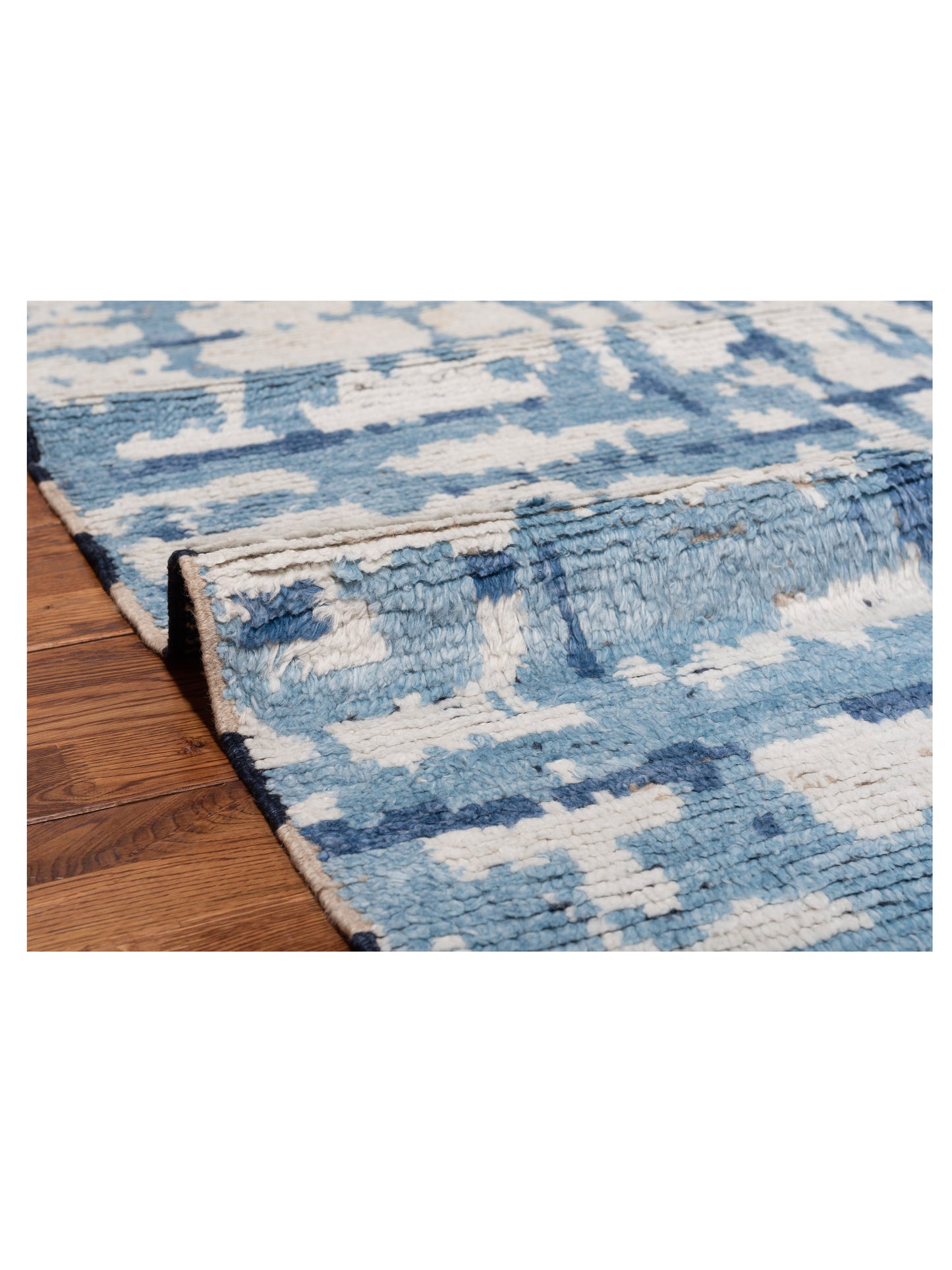Atlas Beren Ivory Blue 4x6 Hand Knotted Rug