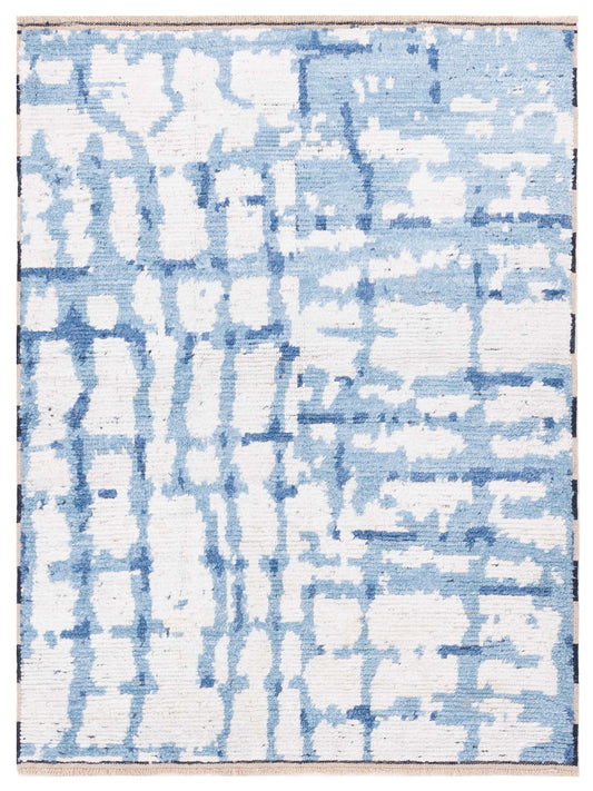 Atlas 150442 Ivory Blue 4x6 Hand Knotted Rug