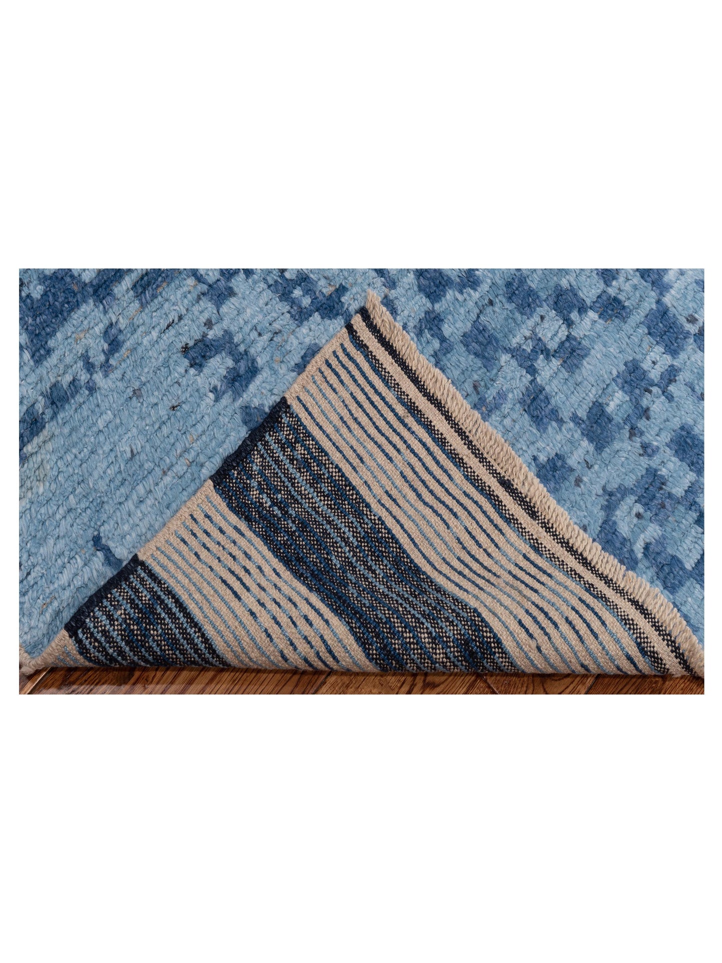 Atlas 150443 Blue Blue 4.1x6 Hand Knotted Rug