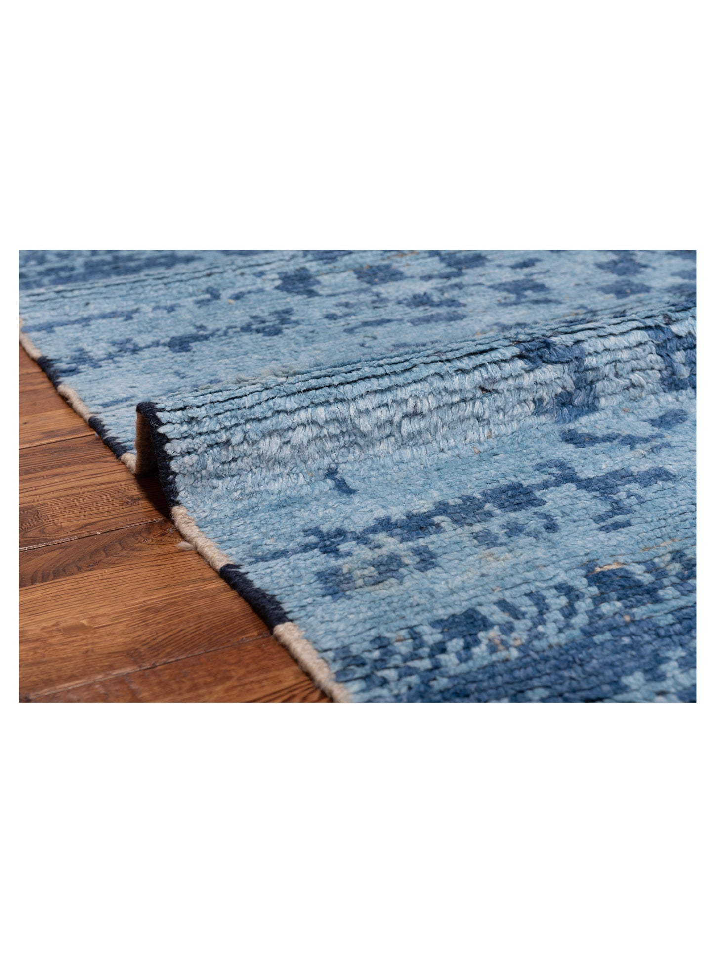 Atlas 150443 Blue Blue 4.1x6 Hand Knotted Rug