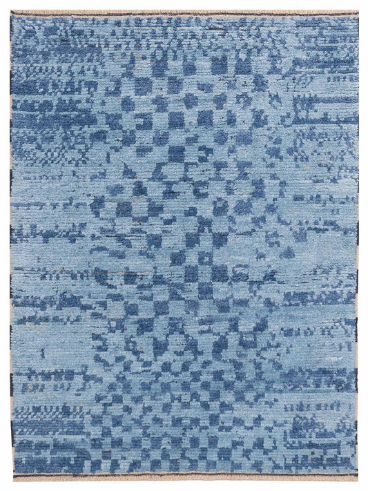 Atlas 150443 Blue Blue 4.1x6 Hand Knotted Rug